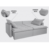 SOFA CAMA BELIZE - Linho Cinza