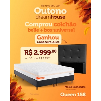 Colchão Belle Queem + Box Universal