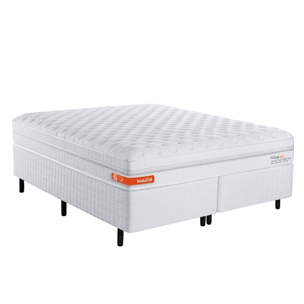 Colchao Solteiro Inducol Cloud 096x203 - Branco