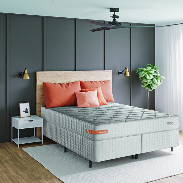 Colchao King Inducol Force 193x203 - Cinza