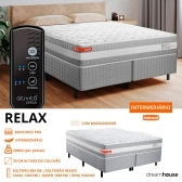 Colchao Solteiro Inducol Com Massageador 096x203 - Cinza/branco