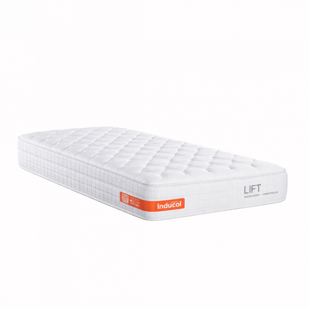 Colchao Solteiro Inducol Lift 96x193 - Branco