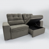 Sofa Roma C/bau - Veludo 530 Marrom