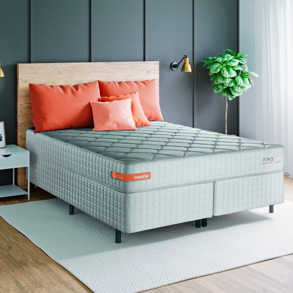 Colchao Solteiro Inducol Force 88x188 - Cinza