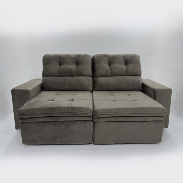 Sofa Roma C/bau - Veludo 530 Marrom