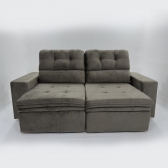 Sofa Roma C/bau - Veludo 530 Marrom