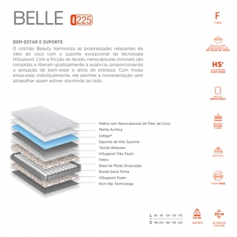 Colchao Casal Inducol Belle 138x188