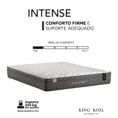 Kit Colchão Intense Casal + Baú Blindado - CORINO PRETO
