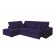 Sofa Canto C/chaise Ld Esq Art Brasil Nassau - Veludo 3101 Azul