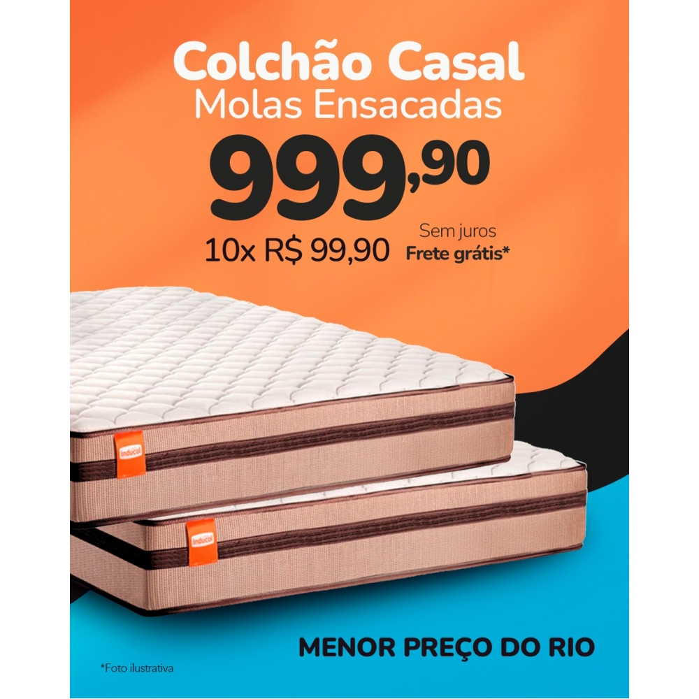 Kit Colchao Inducol Symmetry Molas Ens 138x188x022 Casal 138 Bege - BEGE