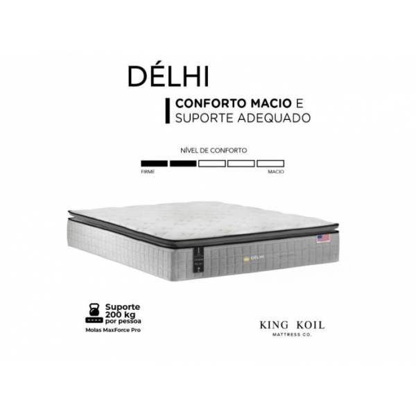 Kit Colchao Delhi 158 + Bau Elite 158 - VELUDO GRAFITE