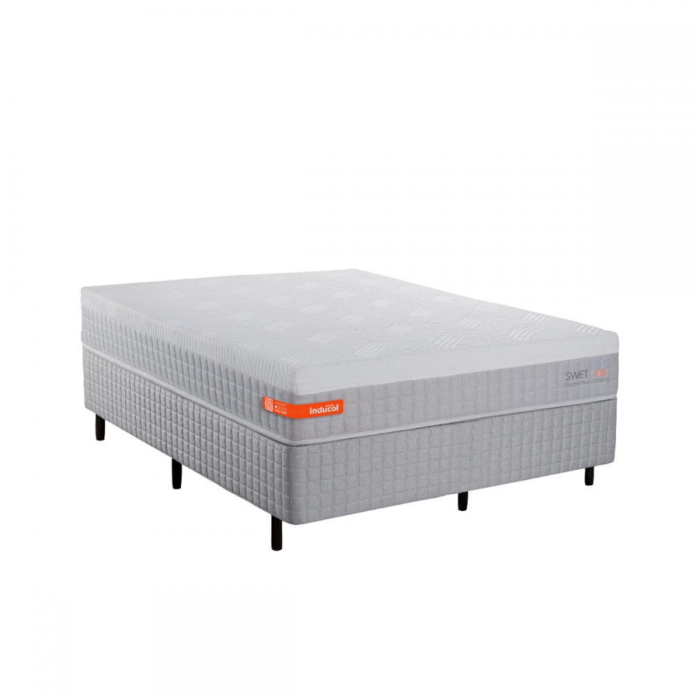Colchao Solteiro Inducol Swet 88x188 - Cinza