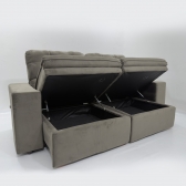 Sofa Roma C/bau - Veludo 530 Marrom