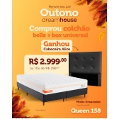 Colchão Belle Queem + Box Universal - Veludo Perola