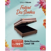 Kit Colchao Symmetry + Bau Pop Veludo CafÉ - VELUDO PRETO