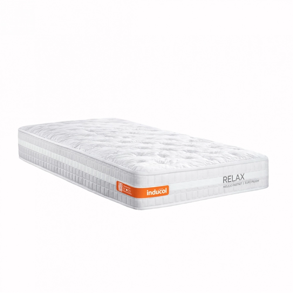 Colchao Solteiro Inducol Com Massageador 096x203 - Cinza/branco