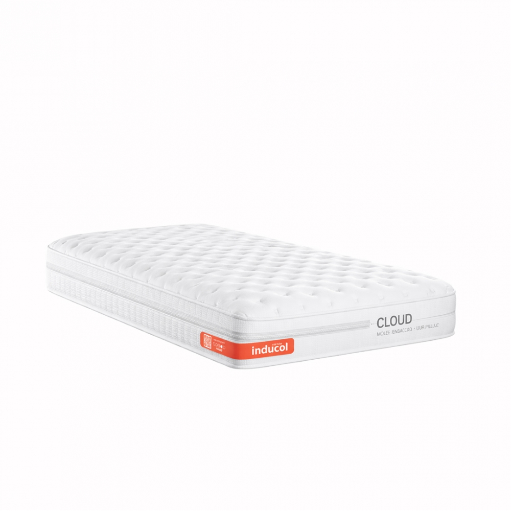 Colchao Solteiro Inducol Cloud 88x188 - Branco