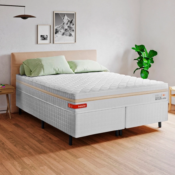 Colchao Solteiro Inducol Belle 88x188 - Branco