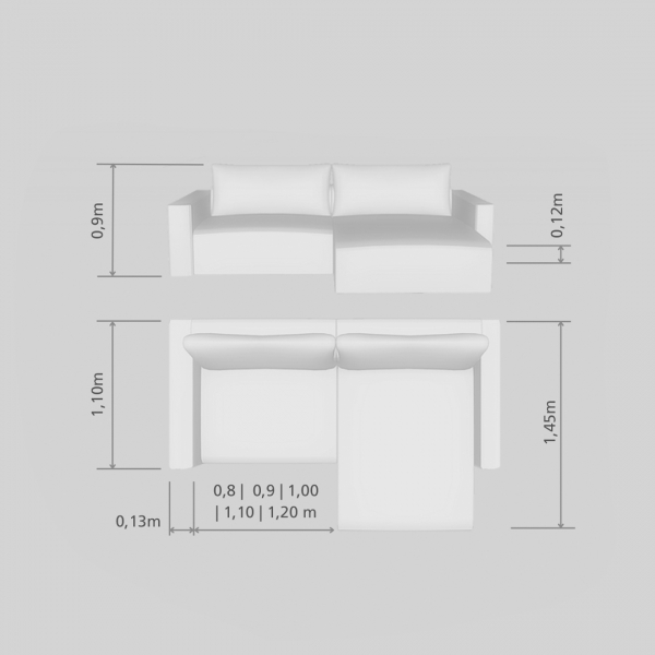 SOFA CAMA BELIZE - Linho Cinza