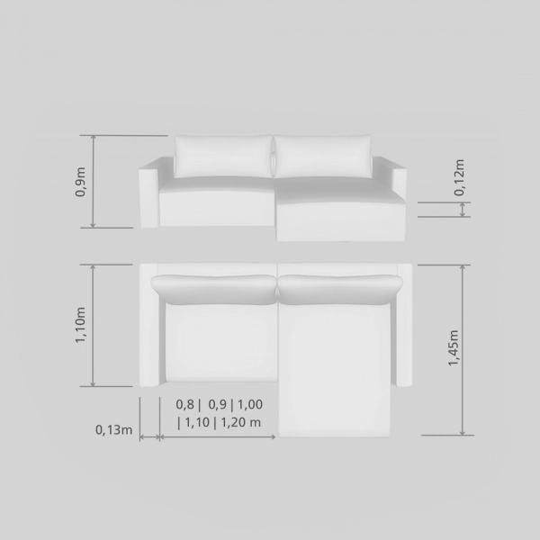 Sofá Cama Belize - Sem Caixa - Linho Cinza