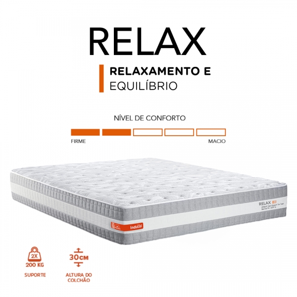 Colchao Queen Inducol Com Massageador 158x198 - Cinza/branco